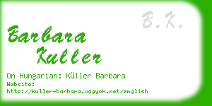 barbara kuller business card